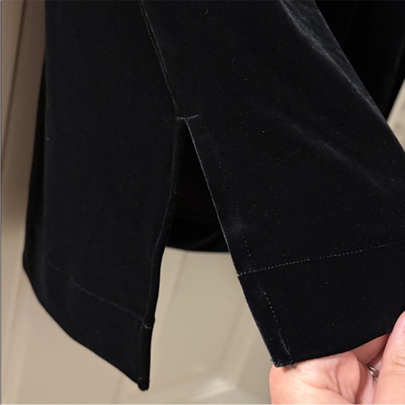 Spanx EUC Velour Quarter Zip Big Collared Jacket size XL - Picture 5 of 8